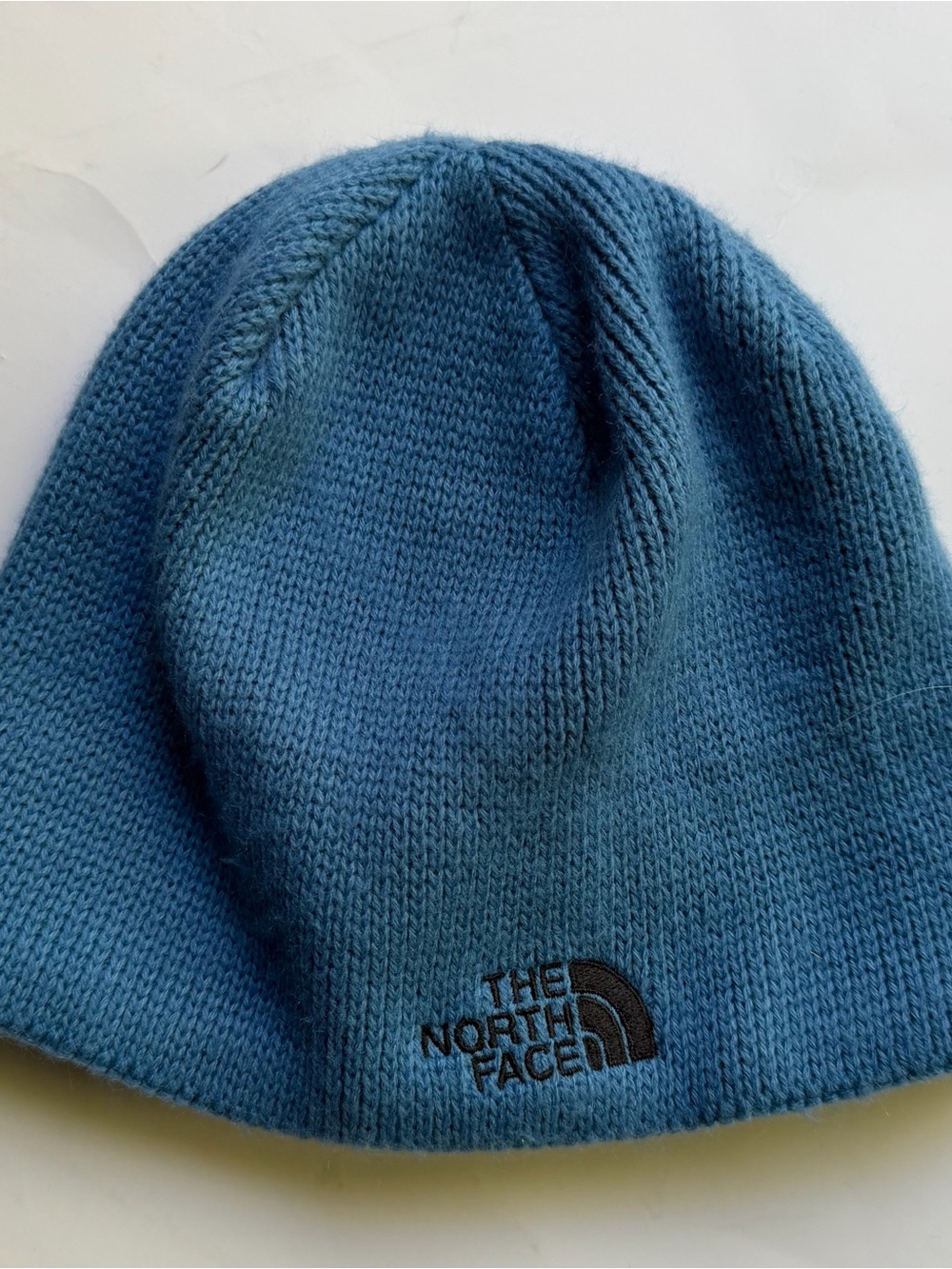 The North Face Teal Knit Beanie with Embroidered Logo